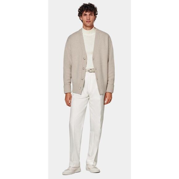 Suitsupply White Leather Sneakers •Men 39/ 6• Shoes Low Top Casual $255 - Picture 6 of 11